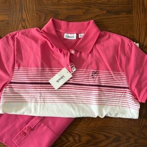 Ashworth women’s golf outfit - shirt XL & capri pants size 12 - pink - NWT